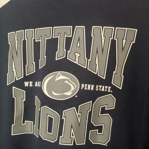 Penn State Nittany Lions Champion Eco Men's M Sweatshirt Crew Neck Navy 2 Sided - Picture 3 of 5